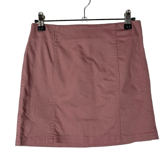 Tilly's White Fawn Mauve Pink Mini Skirt M - Picture 1 of 2